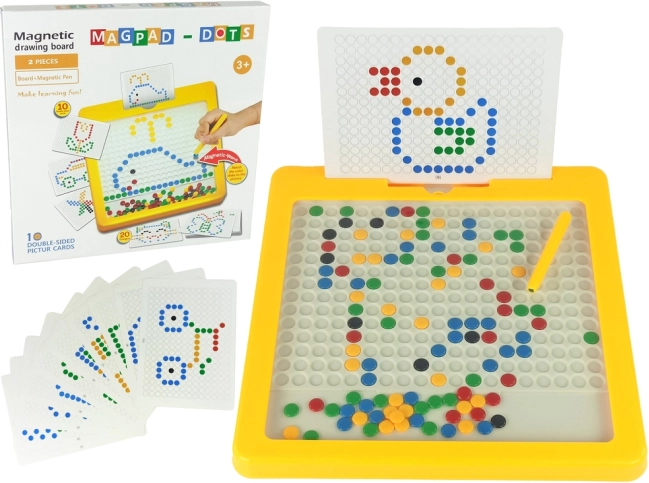 Mágneses tábla 100 gyönggyel – sárga