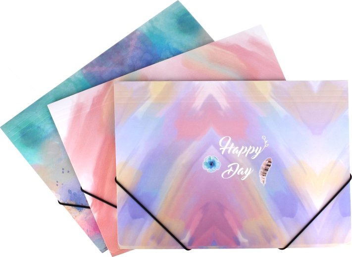 Gumis mappa 31,5 × 23,5 cm – színes