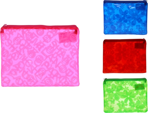 Cipzáras, virágmintás irattartó mappa 16 × 20,5 cm