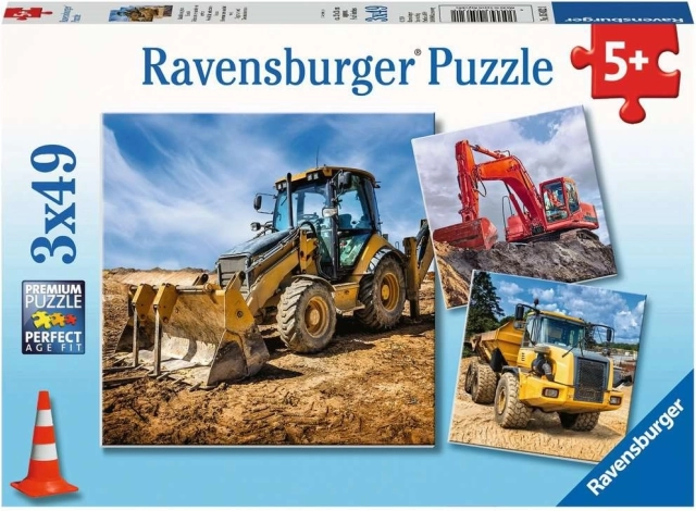 Puzzle RAVENSBURGER Építőgépek 3×49 darab