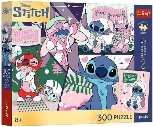 PremPlus Kids gyerek puzzle Stitch – kozmikus duett, 300 darabos