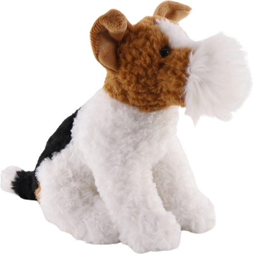 Plüss foxterrier, ülő, 19 cm