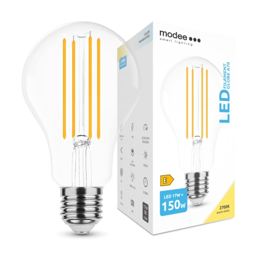 Modee Smart Lighting LED filament izzó Globe E27 17 W meleg fehér