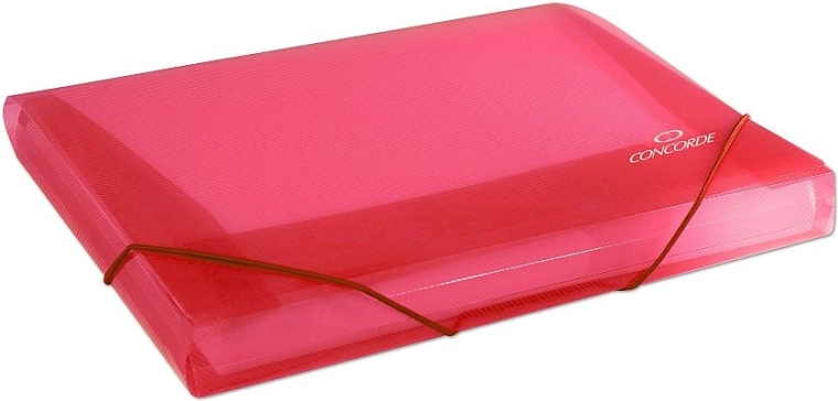 Gumis A4 irattartó mappa, áttetsző piros