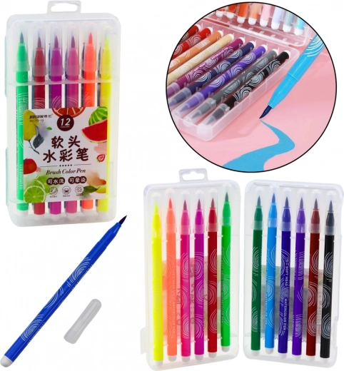 Akvarell filctollak szervezőben, 12 szín