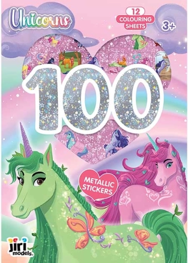 Metálfényű matricák és kifestők unikornisokkal (100+ db)