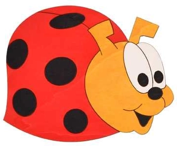 Közepes fa dekoráció Katicabogár