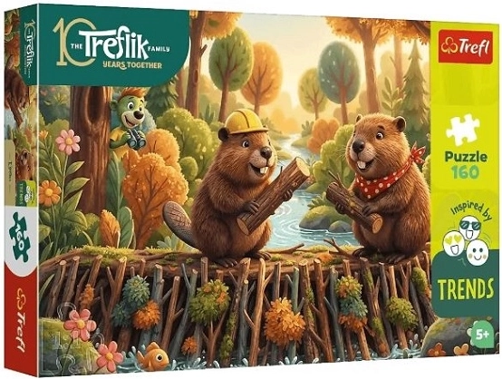 Trefl puzzle 160 db – A hódnál (Treflík család)