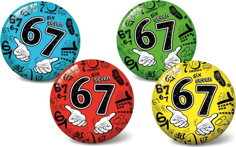 Felfújható labda 11 cm Six Seven – oktató számos labdácska, 4 szín