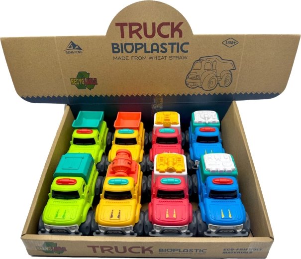 Bioplastic mini teherautó Truck 11 cm – többféle változat