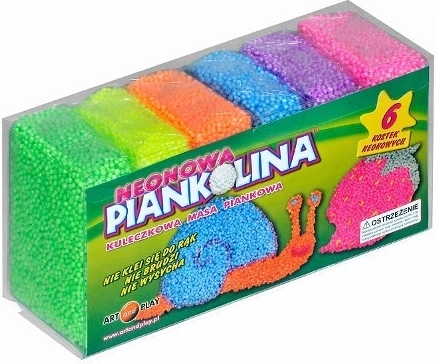 Piankolina neon gyurma – 6 színes készlet