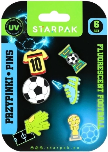 Football fluo gumijelvények - 6 db