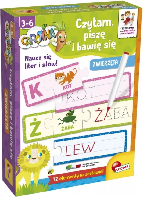 Carotina oktatókészlet: olvasok, írok és játszom – Állatok