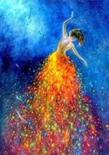 Gyémántfestés – Táncosnő 30 × 40 cm