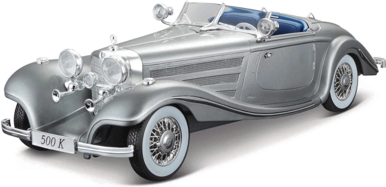 Maisto Mercedes-Benz 500 K Typ Specialroadster 1:18 szürke fém modell