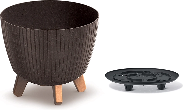 Lamia Eco Wood virágtartó 23,2 cm kávé