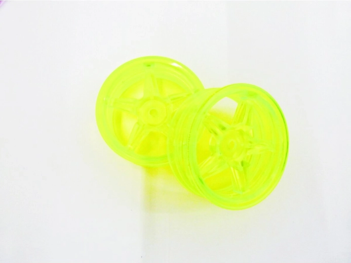 Ötküllős keréktárcsa Tamiya 22-höz, neon sárga színben