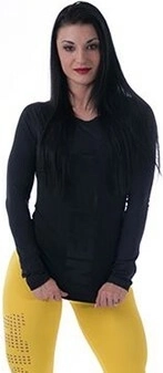 Női póló NEBBIA Shirt 220 Black – fekete, L méret