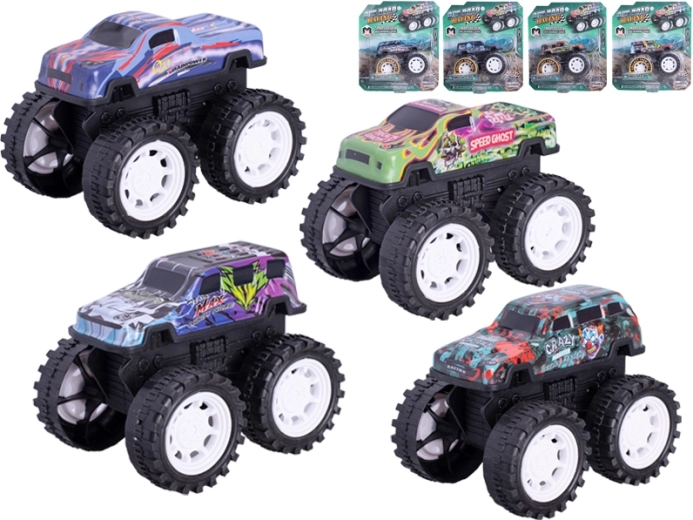 10 cm-es fém monster truck lendkerekes meghajtással