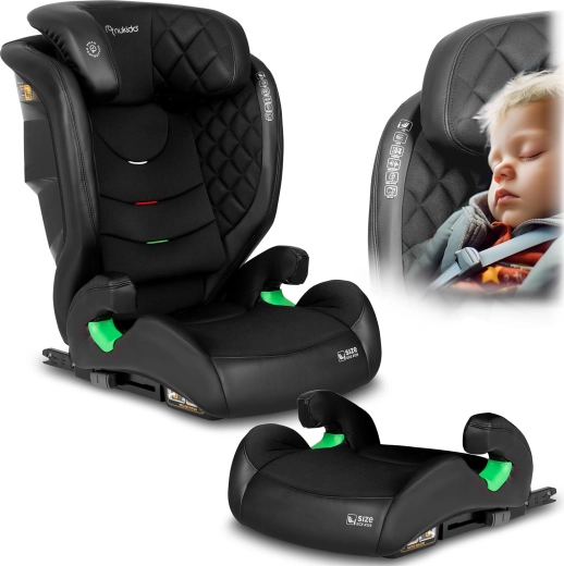 Nukido Louis gyermek autósülés fekete 100–150 cm ISOFIX i-Size