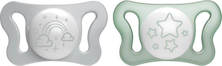 Chicco PhysioForma Micro éjszakai szilikon cumi 0–2 hónapos, 2 db