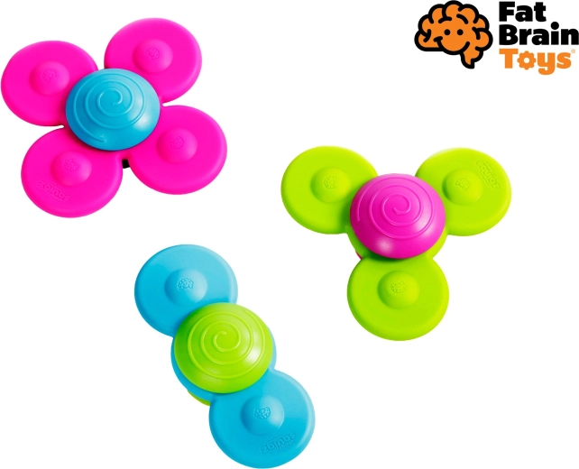 Fidget spinnerek WHIRLY SQUIGZ – 3 db-os készlet tapadókorongokkal