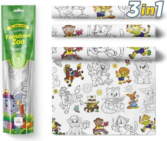 Pexi színező asztalterítők – Szenzációs állatkert