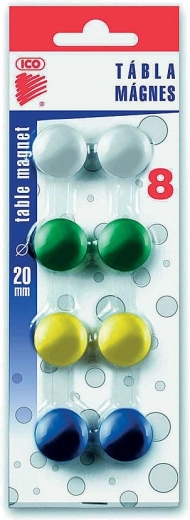 Színes mágnesek 20 mm, 8 db – ICO