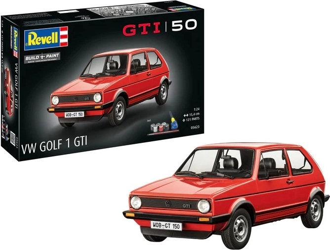 Műanyag autómakett VW Golf I GTI 50 Years 1:24