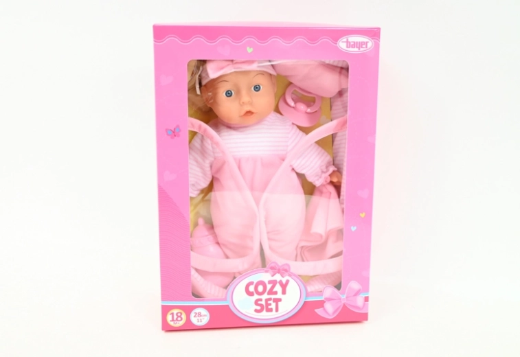 Bayer csecsemőbaba 28 cm hordozóval