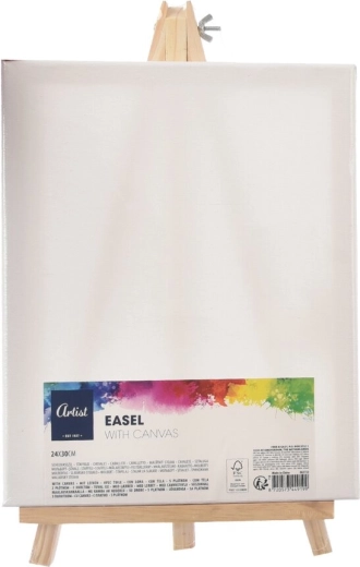 Festővászon asztali összecsukható állvánnyal 23 × 30 cm