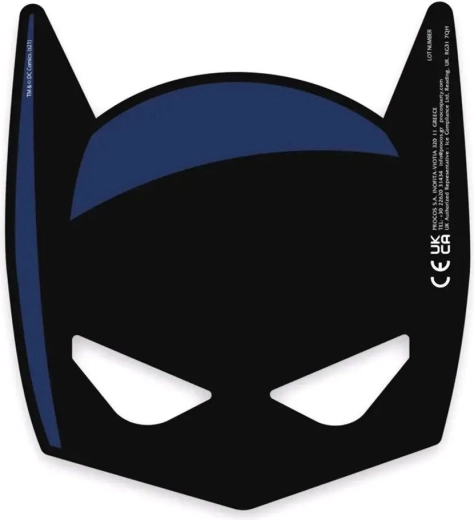 Karneváli papírmaszk Batman – 6 db-os szett