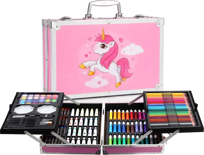 RENEW FORCE Pony művészeti készlet bőröndben unikornissal 145 részes - 1 db