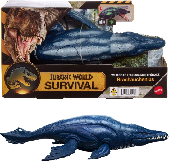 Interaktív dinoszaurusz figura JURASSIC WORLD Survival Brachauchenius 30 cm