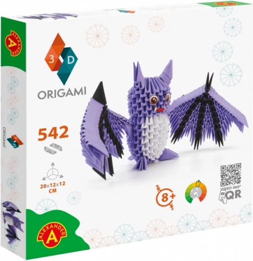 Origami 3D denevér - kreatív készlet