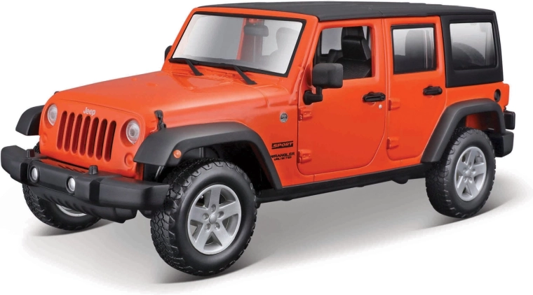 Maisto Jeep Wrangler Unlimited 2015 fém narancssárga 1:24
