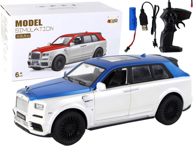 RC autó 1:20 fehér-kék távirányítóval BVLIIMAN