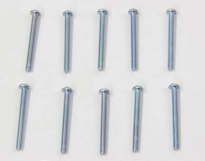 Hengeres fejű csavarok M3 × 30 mm, horganyzott acélból – 10 darab
