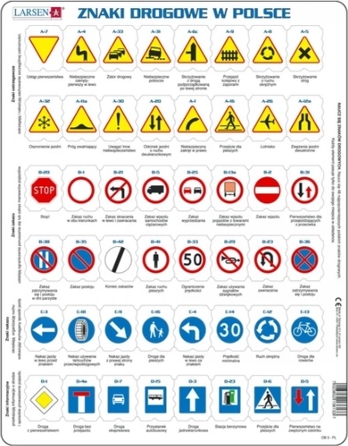 Larsen közlekedési táblák Lengyelországban – oktató puzzle