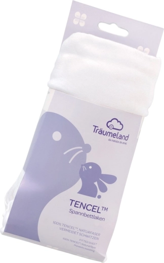 Träumeland Tencel 40 × 90 cm fehér gumis lepedő