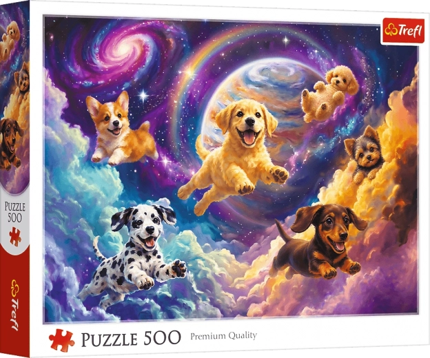 Trefl puzzle Űrbéli kiskutyák, 500 darabos