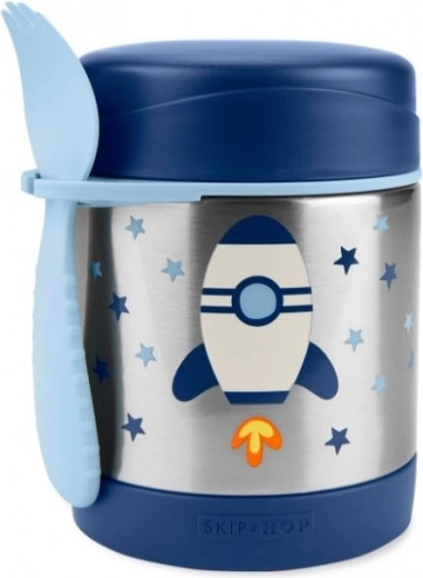 Skip Hop Spark Style ételtermosz kanál-villával – rakéta 325 ml
