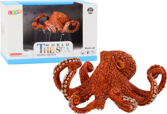Óriási narancssárga polip figura 10 cm