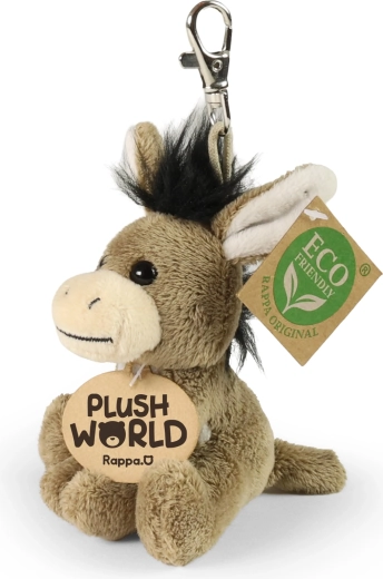 Plüss szamár kulcstartó 9 cm Eco-Friendly Plush World