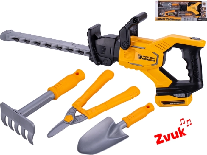 Gyerek akkumulátoros sövénynyíró hangokkal és kiegészítőkkel, 57 cm