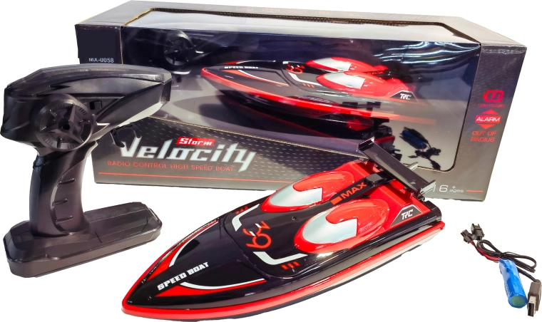 R/C versenycsónak High speed 1:16 fekete-piros