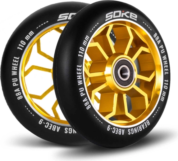 Soke 110 mm-es arany rollerkerekek 2 db