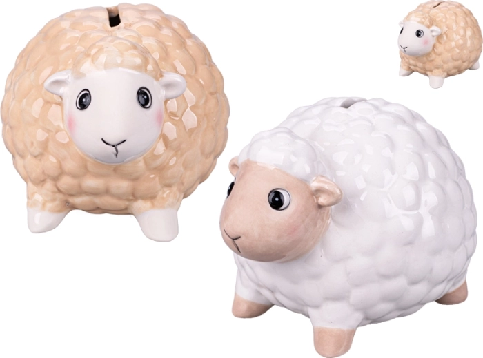 Porcelán malacpersely bárány formában gyerekeknek