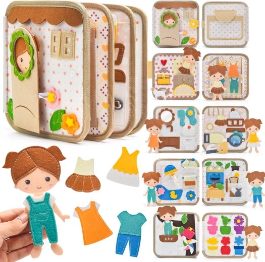 2Kids Toys szenzoros busy könyv házikó babával