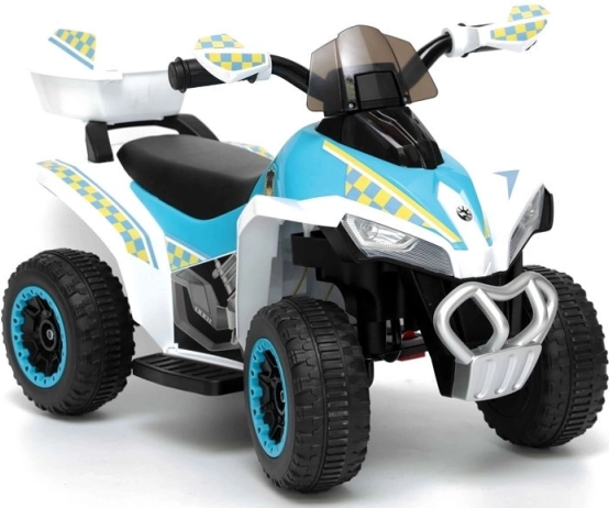 Gyermek akkumulátoros négykerekű rendőrségi mintával